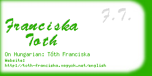franciska toth business card