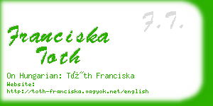 franciska toth business card
